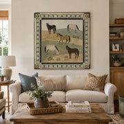 Vintage Americana Art | Prairie Five Horses
