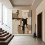 3D-Textured Art | Neutral Block Strokes