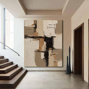 3D-Textured Art | Neutral Block Strokes