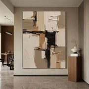 3D-Textured Art | Neutral Block Strokes