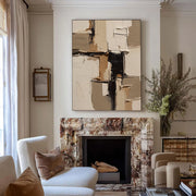 3D-Textured Art | Neutral Block Strokes