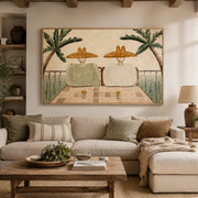 Vintage Americana Art | Ocean Balcony Toast