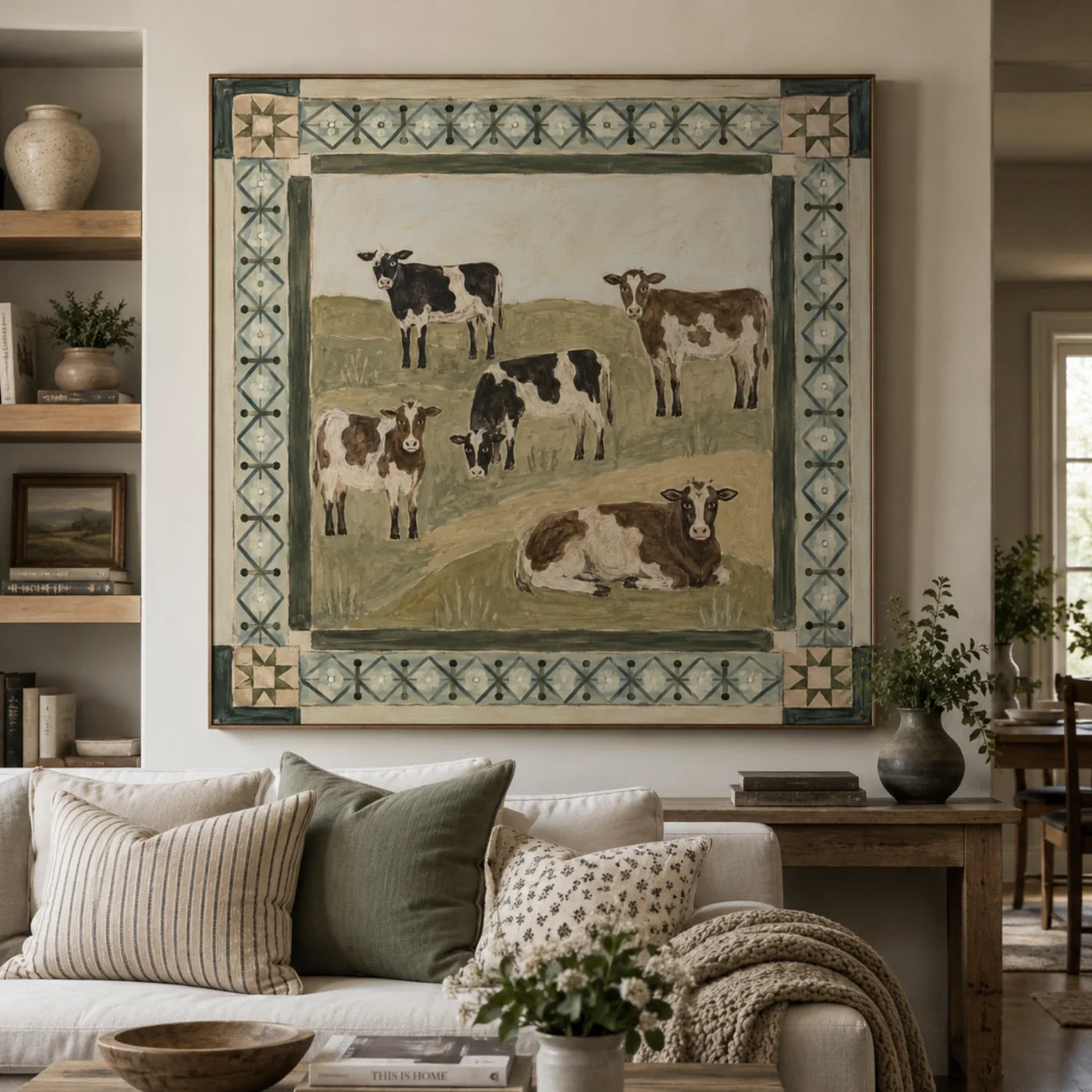 Vintage Americana Art | Pasture Herd Scene