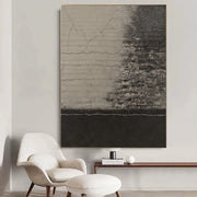 Wabi-Sabi Art | Monochrome Cracked Strata
