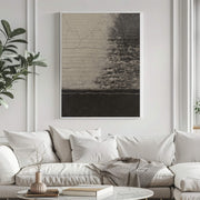 Wabi-Sabi Art | Monochrome Cracked Strata