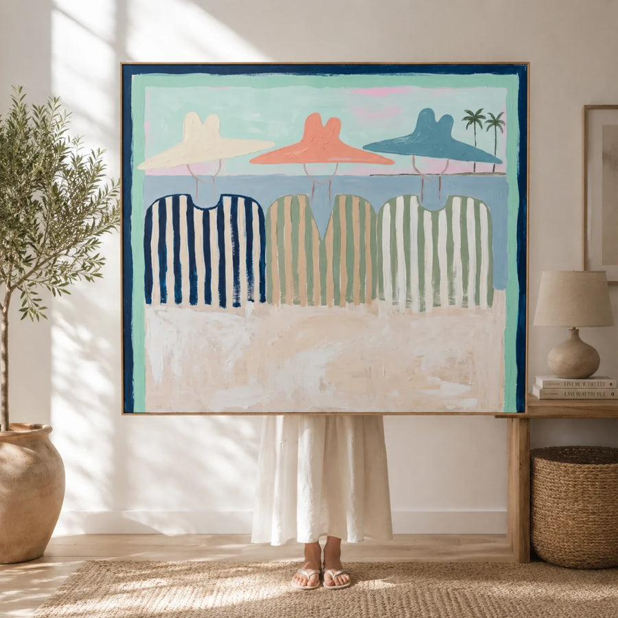 Vintage Americana Art | Where the Tide Remembers Us
