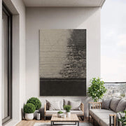 Wabi-Sabi Art | Monochrome Cracked Strata