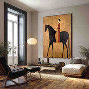 Vintage Americana Art | Crimson Elegance