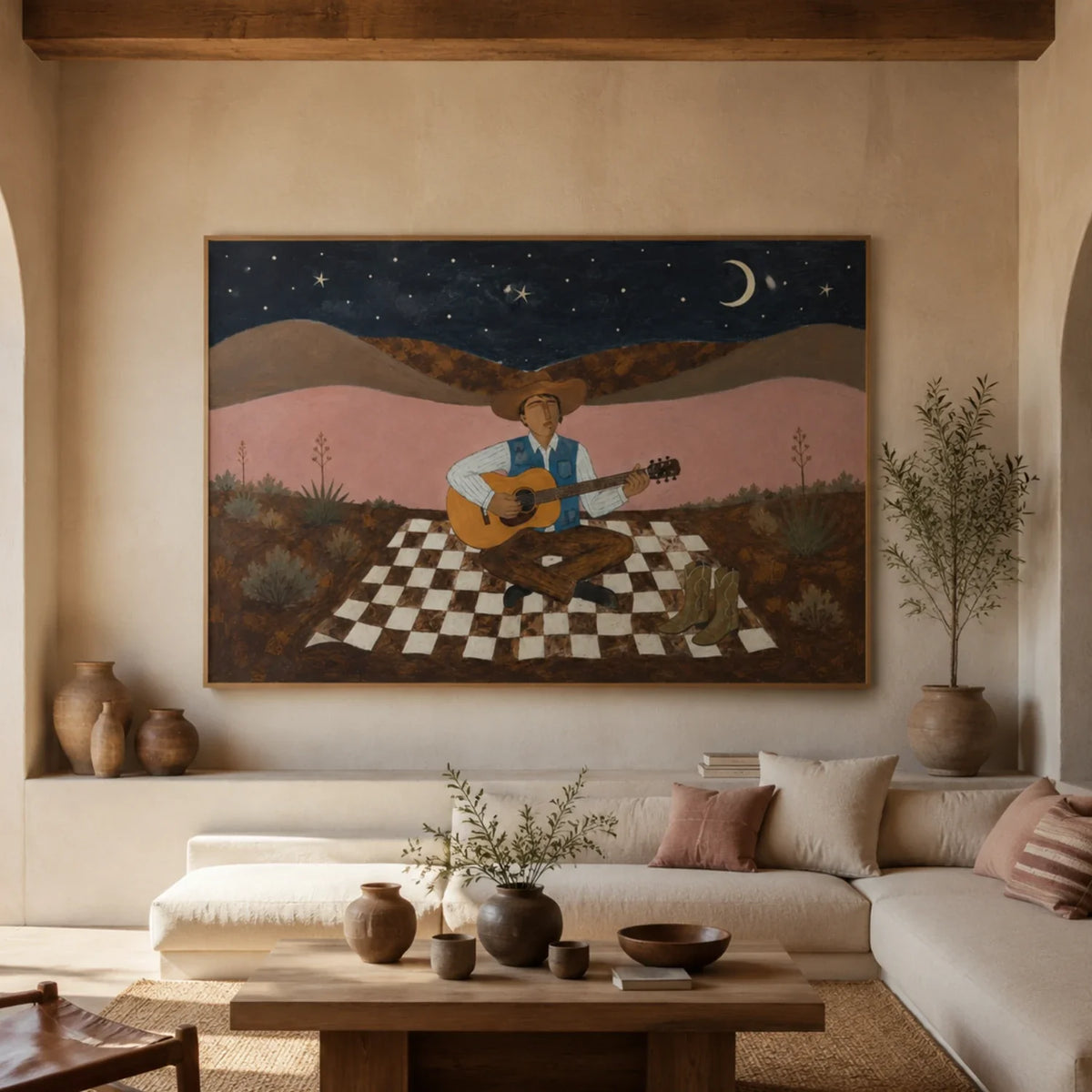 Vintage Americana Art | Songs Beneath the Desert Moon