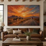 Vintage Americana Art | Where the Day Rides West