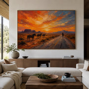 Vintage Americana Art | Where the Day Rides West