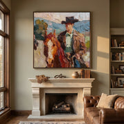 Vintage Americana Art | Western Rider