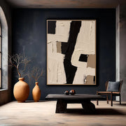 3D-Textured Art | Monochrome Block Strokes