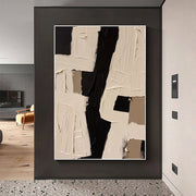 3D-Textured Art | Monochrome Block Strokes