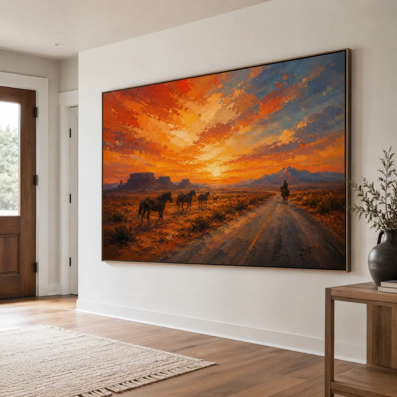 Vintage Americana Art | Where the Day Rides West