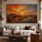 Vintage Americana Art | Where the Day Rides West