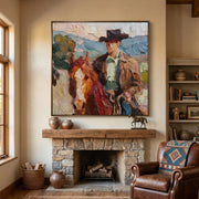 Vintage Americana Art | Western Rider