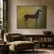 Vintage Americana Art | Olive Green Toast Equine