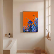 3D-Textured Art | Bluebonnet Bee Dance