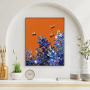3D-Textured Art | Bluebonnet Bee Dance