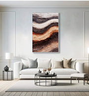3D-Textured Art | Earthy Wave Layers