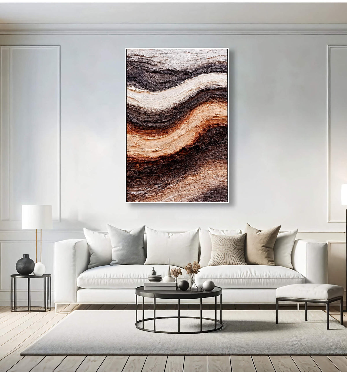 3D-Textured Art | Earthy Wave Layers