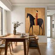 Vintage Americana Art | Crimson Elegance