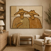 Vintage Americana Art | Hat Pair Toast