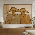 Vintage Americana Art | Hat Pair Toast