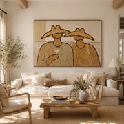 Vintage Americana Art | Hat Pair Toast