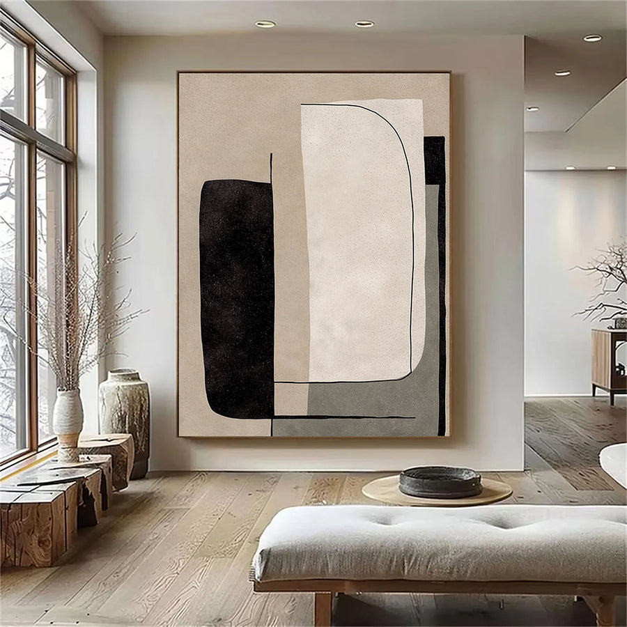Abstract Art | Neutral Curve Blocks