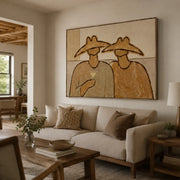 Vintage Americana Art | Hat Pair Toast