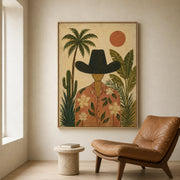 Vintage Americana Art | Palm And Western Wanderer