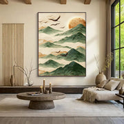 3D-Textured Art | Crane Mountain Glow