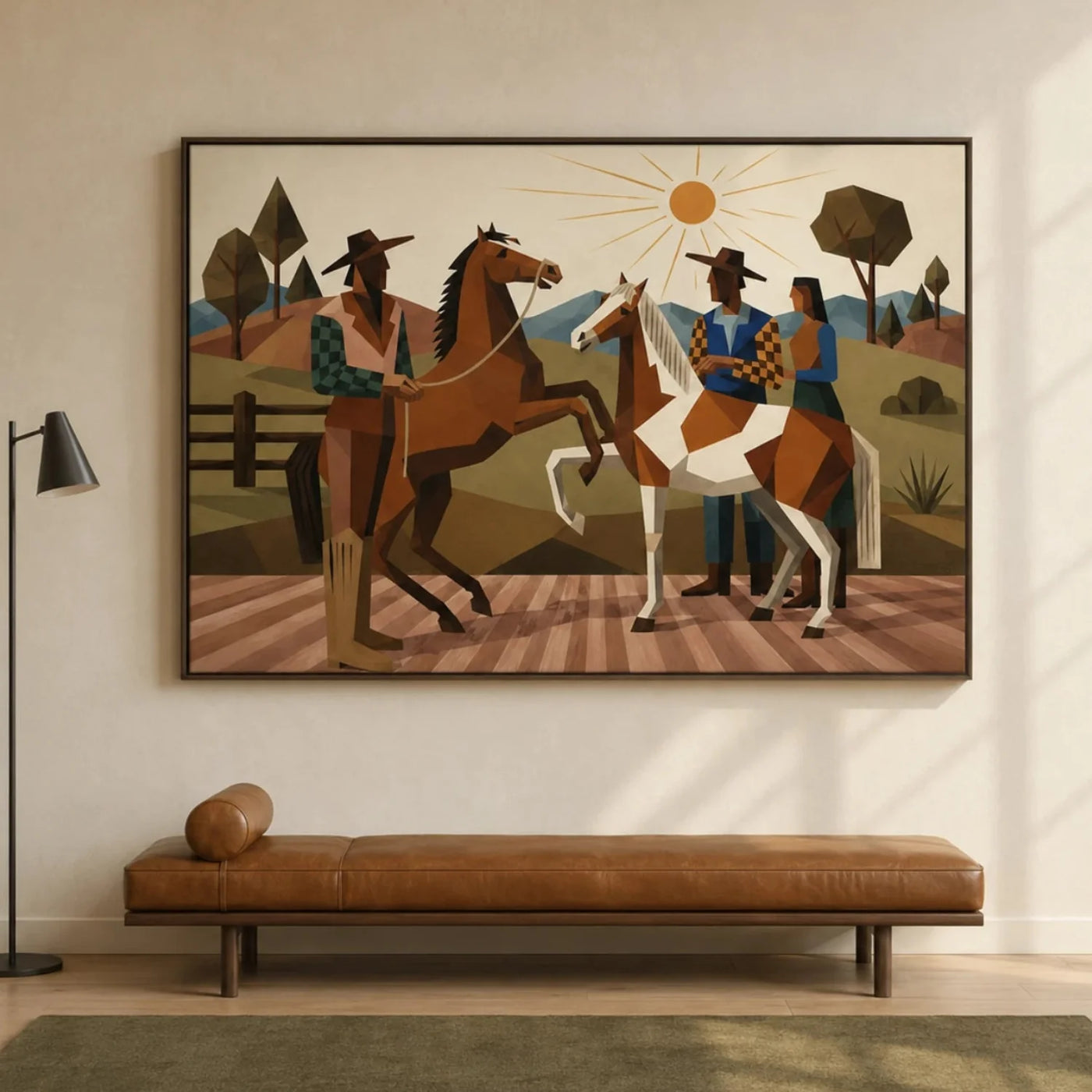 Vintage Americana Art | Valley Cowboy Noon