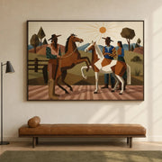 Vintage Americana Art | Valley Cowboy Noon