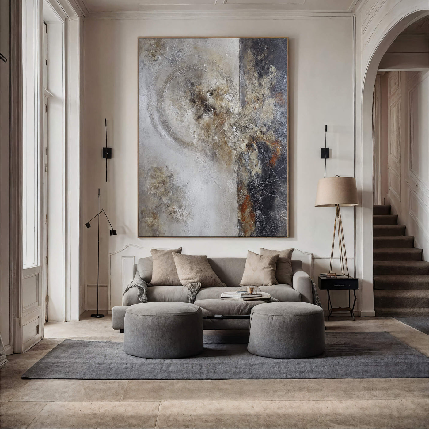 Wabi-Sabi Art | Weathered Circle Divide