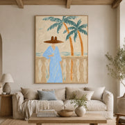Vintage Americana Art | Palm Terrace Sip