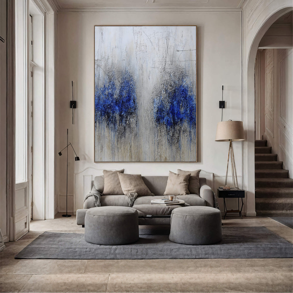3D-Textured Art | Azure Drip Duet