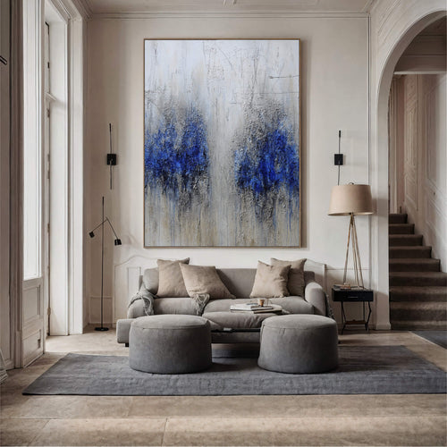 3D-Textured Art | Azure Drip Duet