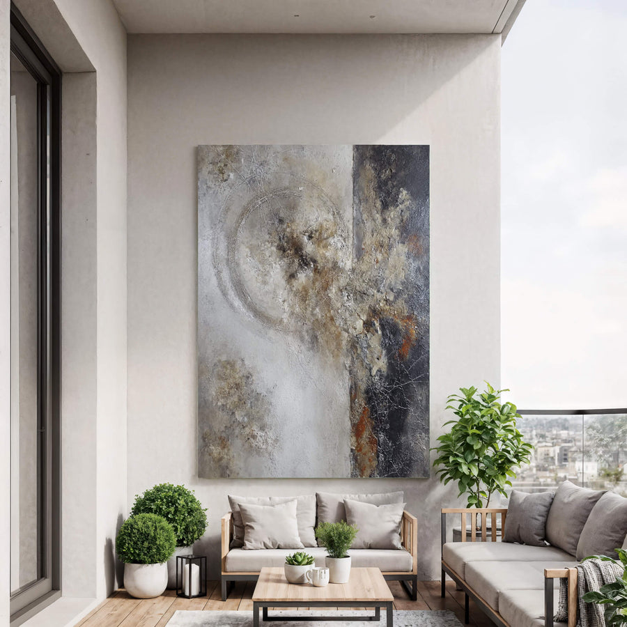 Wabi-Sabi Art | Weathered Circle Divide