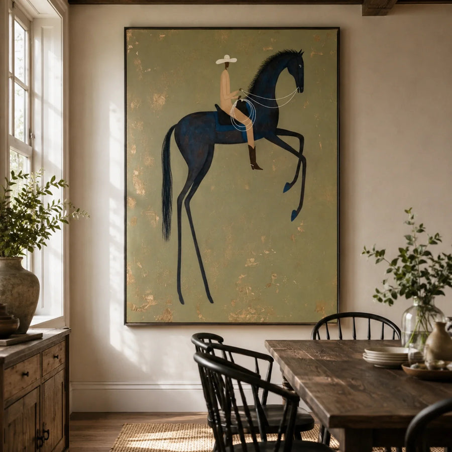 Vintage Americana Art | Midnight Poise