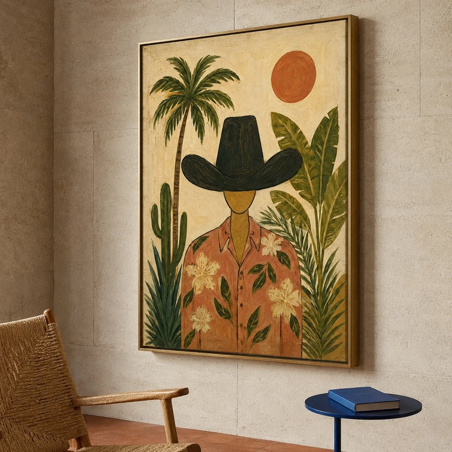 Vintage Americana Art | Palm And Western Wanderer