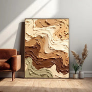 3D-Textured Art | Neutral Swirl Texture