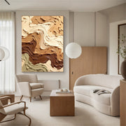 3D-Textured Art | Neutral Swirl Texture