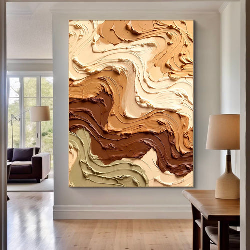 3D-Textured Art | Neutral Swirl Texture
