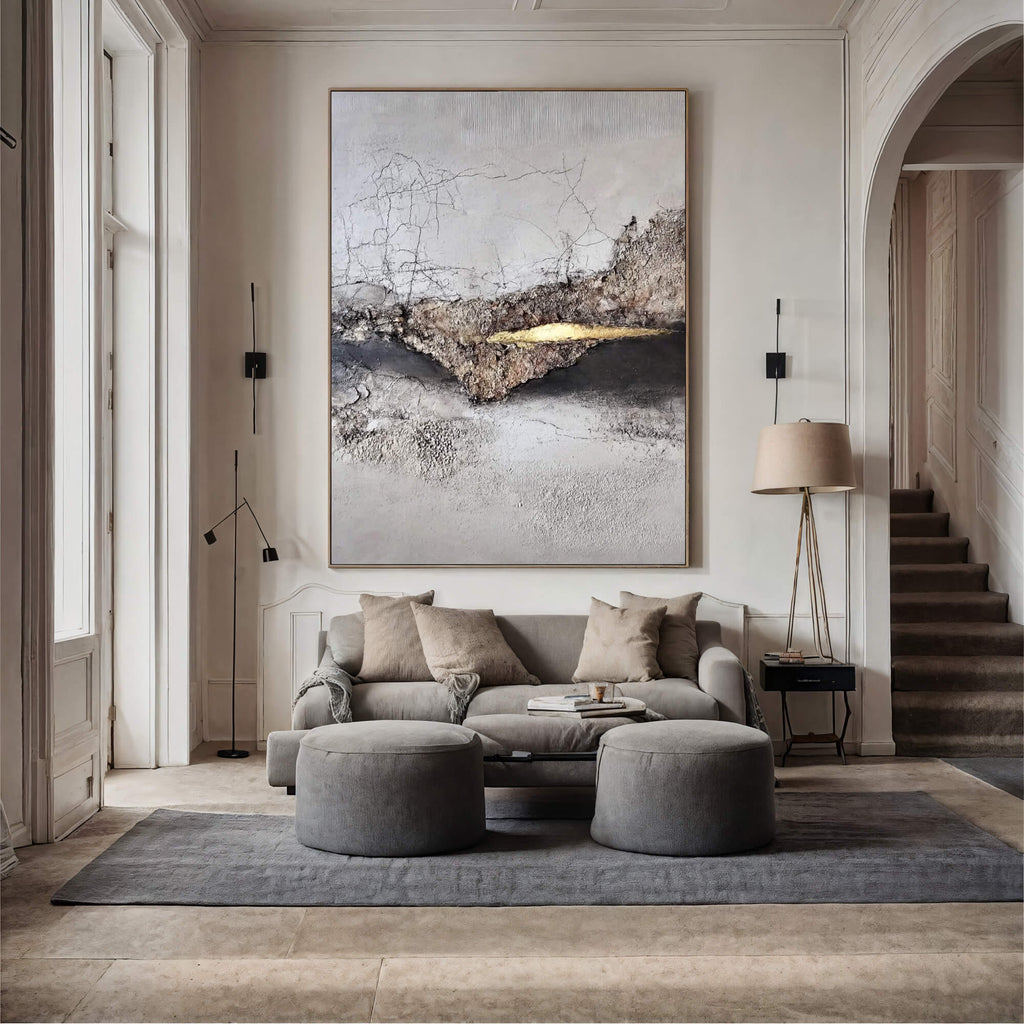 Wabi-Sabi Art | Cracked Gold Accent