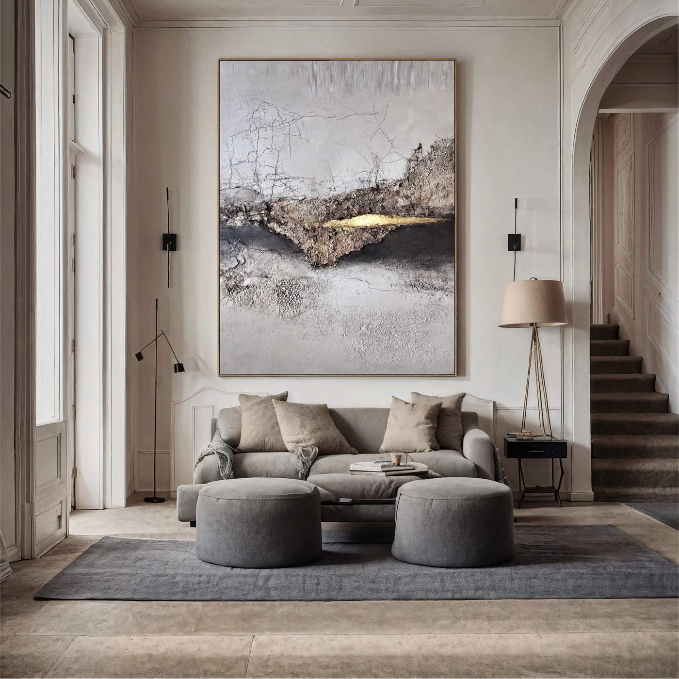 Wabi-Sabi Art | Cracked Gold Accent