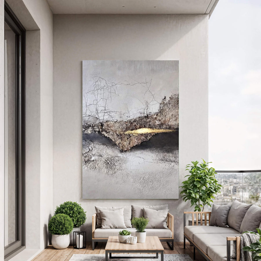 Wabi-Sabi Art | Cracked Gold Accent