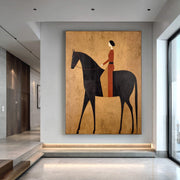 Vintage Americana Art | Crimson Elegance